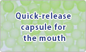 Quick-release capsule for the mouth