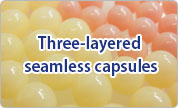Three-layered seamless capsules